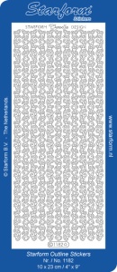 Starform stickervel zilver randjes 1182 (Locatie: T025)