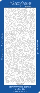 Starform stickervel zilver slingers 1204 (Locatie: F118)