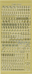 Stickervel alfabet goud DD1560 (Locatie: ZZ076)