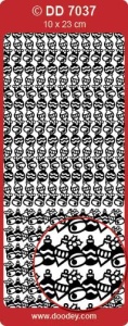 Stickervel kerstversieringen goud DD7037 (Locatie: C150)