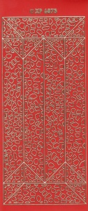 Stickervel rood/goud XP6873 (Locatie: K087)