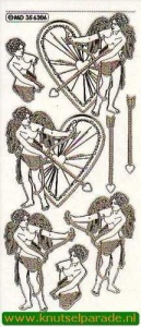 Stickervel transparant goud MD356306 (Locatie: F011 )