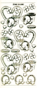 Stickervel transparant goud MD356308 (Locatie: F005)