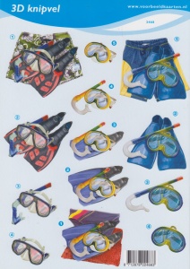 Voorbeeldkaarten knipvel snorkelen 2468 (Locatie: 4601)