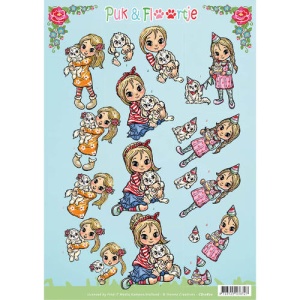 Yvonne Creations knipvel Puk en Floortje CD10870 (Locatie: 2817)