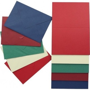 Card Deco C6 Kaarten en Enveloppen kerstkleuren CDECAE20001