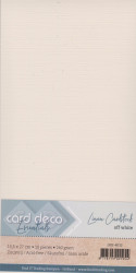 Card Deco linnen karton 13.5 x 27 cm off white 10 stuks LKK-4K32