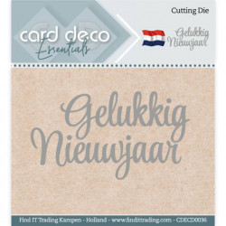 Card Deco snijmal Gelukkig Nieuwjaar CDECD0036 (Locatie: k154)