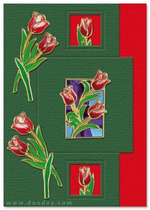 Doodey Match-It knipvel en sticker tulpen MT6509 (Locatie: 1726)