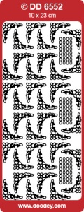 Doodey stickervel goud hoekje DD6552 (Locatie: e101)