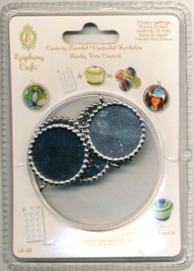 Epiphany Metal Charm Settings Rond 5 stuks (Locatie: K3)
