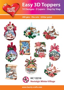 Hearty Crafts Easy 3D Toppers Nostalgic Winter Village HC12216
