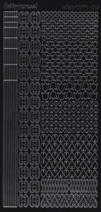 Hobbydots stickervel glanzend zwart 012 (Locatie: BB190)