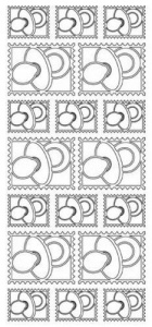 Jeje stickervel baby speentje goud 1.2010 (Locatie: H442 )