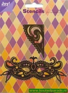 Joy! Crafts snij- embos en borduurstencil Venetiaans masker 6001/0114 (Locatie: J132 )