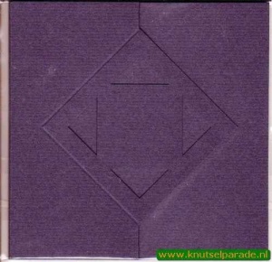 Lomiac kaart d.blauw zigzag met ruit 3 stuks nr. LC3142 (Locatie: Y041 )