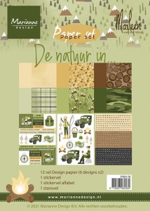 Marianne Design paperset De natuur in A5 PK9176