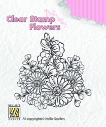 Nellie Snellen Clear Stamp flowers FLO010 (Locatie: nn264)