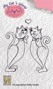 Nellie Snellen Clear Stamps Cats I love you CW002 (Locatie: NN032)