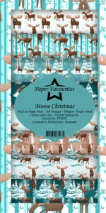 Paper Favourites Paper Pack, Moose Christmas, 10x21 cm, PFS028