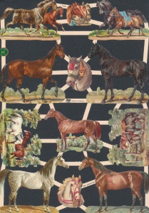 Poezieplaatjes paarden vintage (Locatie: MP095)