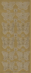Starform sticker goud vlinders 1013 (Locatie: Q161)