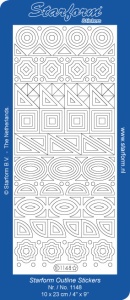 Starform sticker ornamenten zilver 1148 (Locatie: K041)
