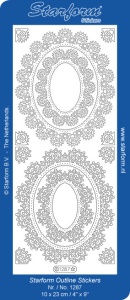 Starform sticker ornamenten zilver 1287 (Locatie: i466)