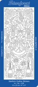Starform sticker zilver nieuwjaar 1238 (Locatie: S129)