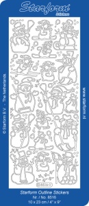 Starform sticker zilver sneeuwpop 8516 (Locatie: E229)