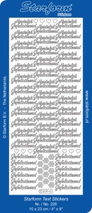 Starform stickervel hartelijk gefeliciteerd goud 226 (Locatie: e013)
