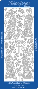 Starform stickervel Japan goud 1158 (Locatie: u068)