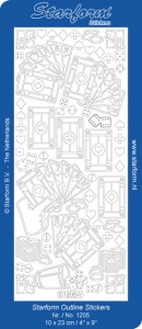 Starform stickervel kaarten zilver 1205 (Locatie: t084)