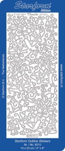 Starform stickervel kerst zilver 8510 (Locatie: U288 )
