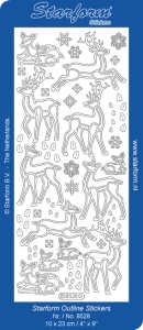 Starform Stickervel kerst zilver 8528 (Locatie: BB131)
