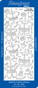 Starform stickervel kleding goud 1092 (Locatie: G297)