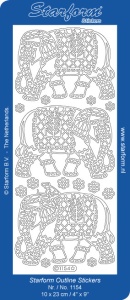 Starform stickervel olifant zilver 1154 (Locatie: zz114)