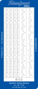 Starform stickervel randen velvet wit 7102 (Locatie: C292)