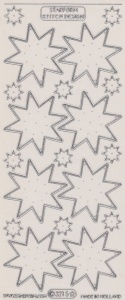 Starform stickervel transparant zilver 3215 (Locatie: g225)
