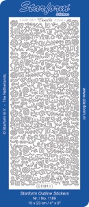 Starform stickervel versiering goud 1189 (Locatie: H192)
