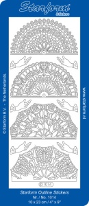 Starform stickervel waaier goud 1014 (Locatie: u083)