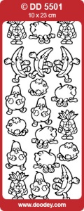 Stickervel fruit goud DD5501 (Locatie: A034 )