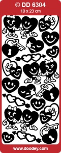 Stickervel goud verliefd DD6304 (Locatie: G251)