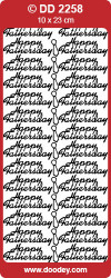 Stickervel Happy Fathersday zilver DD2258 (Locatie: F018)