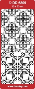 Stickervel hoekjes zilver nr. DD 6809 (Locatie: E125 )
