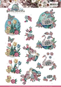 Yvonne Creations knipvel kitschy birds CD11437 (Locatie: 0331)