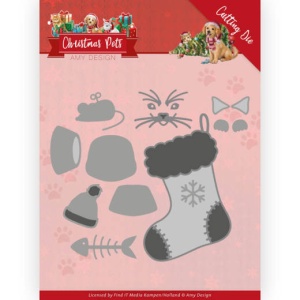Amy Design snijmal Christmas Pets - Christmas Cat ADD10214 (Locatie: M040)