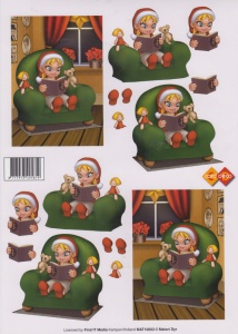 Card Deco knipvel kerstmis MAT10003 (Locatie: 1202)