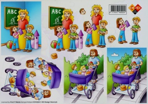 Card Deco knipvel school nr. CD10002 (Locatie: 5002)