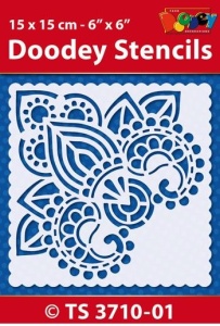 Doodey Stencil Boedha Hoekje 15 x 15 cm TS3710-01 (Locatie: 4630)